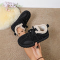 plus sizeelegantfleece-linedheattech german training shoes for women fall and winternew arrival front tie backretro soft bottom anti-snow boots
