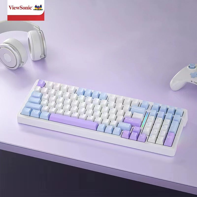 Viewsonic kc99 custom mechanical keyboard - gasket structure, full key hot-swappable, wireless tri-mode gaming keyboard