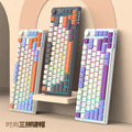 Dazzling silver fox k81 wired keyboard - mda keycaps, tri-color backlit, desktop pc & laptop gaming keyboard - cross-border edition