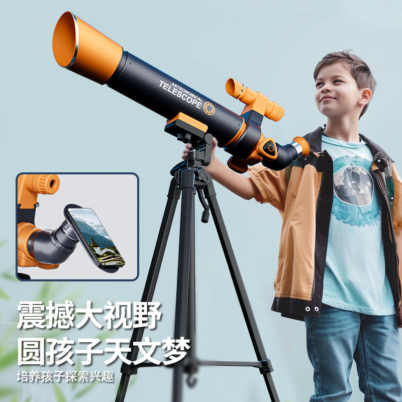 Steam aluminum alloy astronomical telescope children's toy educational science experiment set - premium astronomy gift