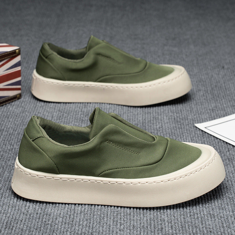 Canvas men's shoes 2025 winter new anti-slip thick sole breathable lightweight slip-on sneakers men's athletic shoes