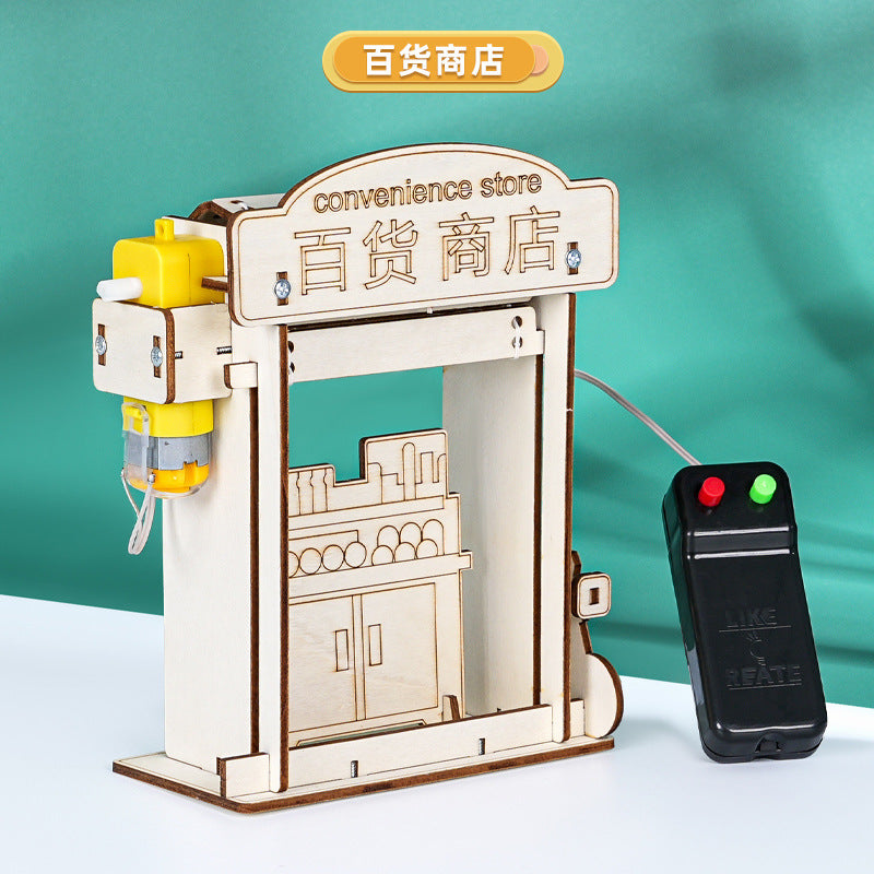 Electric rolling shutter door Rolling shutter door Technology small production Handmade DIY Puzzle Scientific Experiment Kit Steam Educational Equipment