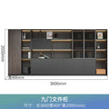 4.5m door filing cabinet (ebony*iron gray)