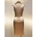 Women's new summer french chic elegant satin sleeveless slim-fit midi dress - perfect for going out and dating