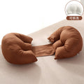 Semicircular side sleeping pillow-brown