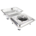 exclusive stainless steel square dining stove visual cover buffet stove detachable combination foot grilled fish alcohol stove