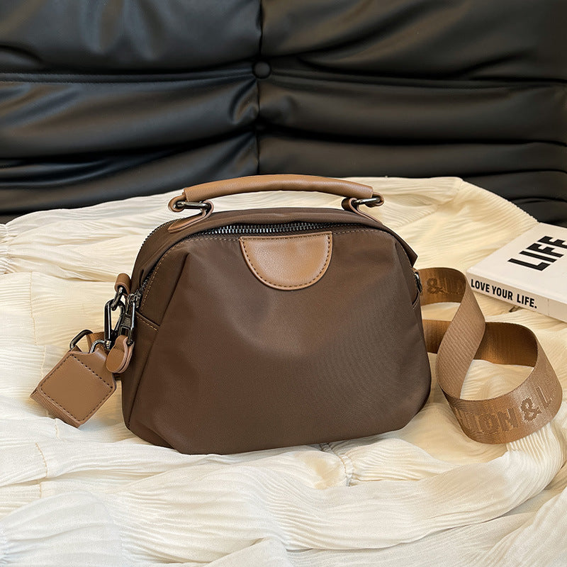 Simple small bag women's 2024 new fashionable versatile large-capacity nylon shoulder bag girl foreign messenger bag