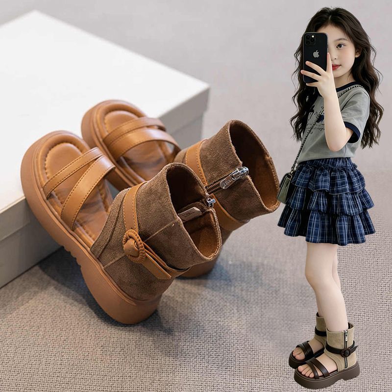 Girls' sandals:  summer new arrivals - little girl's roman sandals, soft sole kids' sandals, open-toe princess style, hot seller