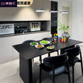 Rock slab dining table and chair combination italian pure black small apartment for homenormcore creative popularaccessible luxury rectangular dining table