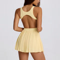 nude feeling with chest pad dress pleated skirt breathable quick-drying sports running bottom fashion tape tennis skirt for women