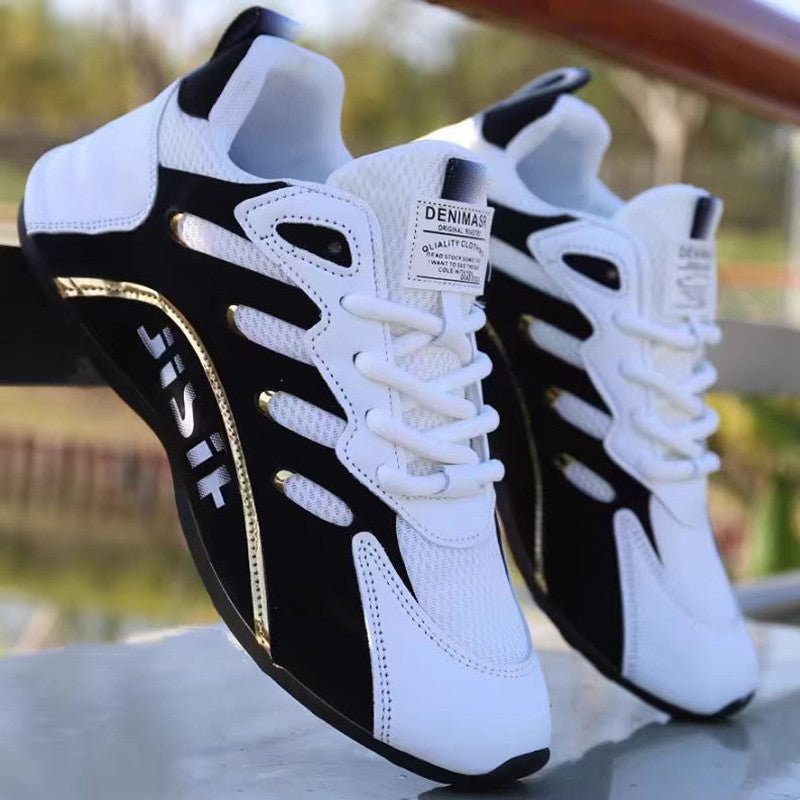Men's shoes 2025 winter new low-top sneakers korean style versatile men's casual shoes soft sole comfortable dad shoes