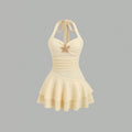 Amazon cross-border cut outbacklesshalternew arrivalshortsilmdress for women