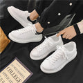 Mcqueen white shoes men's easiest for matchthick sole heightened casual sports shoes classic student board shoes popular style 8853