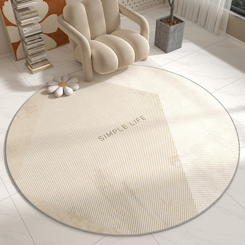 round carpet crystal velvet study computer swivel chair mat non-slip carpet floor protection mat bedroom bedside blanket