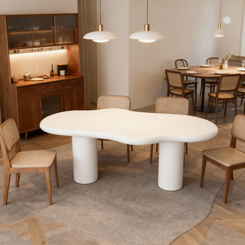 Microcement designer dining table, wabi-sabi art coffee table, minimalist tea table, export-grade italian dining table
