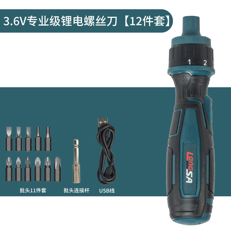 Automatic high torque electric screw batch straight handle electric screwdriver mini small electric drill ratchet screwdriver