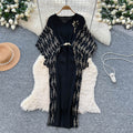 Miya pleated european and american dress - fashionable 3d floral tie-waist printed pleated slim-fit batwing sleeve maxi dress