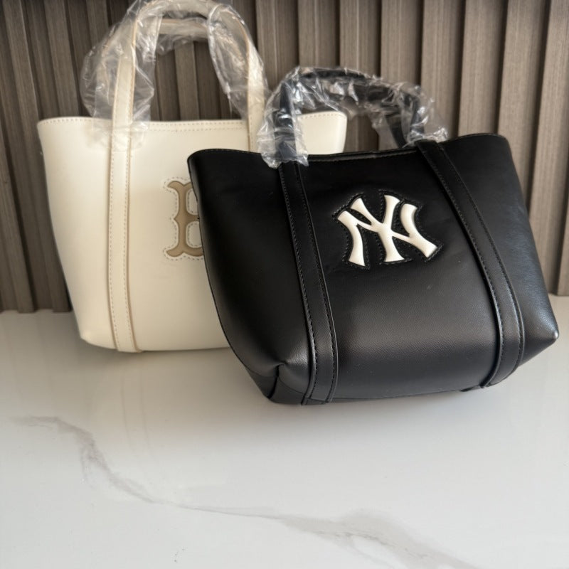 South Korea MLB2024 new vegetable basket portable shoulder bag Yankees commuter versatile tote bag shopping bag