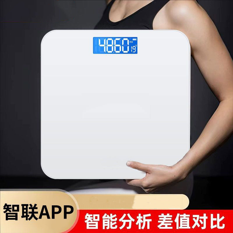 Smart body scale - accurate, compact electronic weight scale for home use - high-precision rechargeable body fat analyzer - personal weight loss tracker