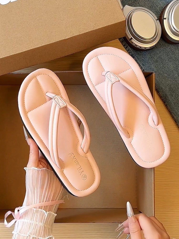 flip-flops for women, fashionable indoor non-slip bathroom, anti-odor, cute flat bottom beach flip-flops for women wholesale