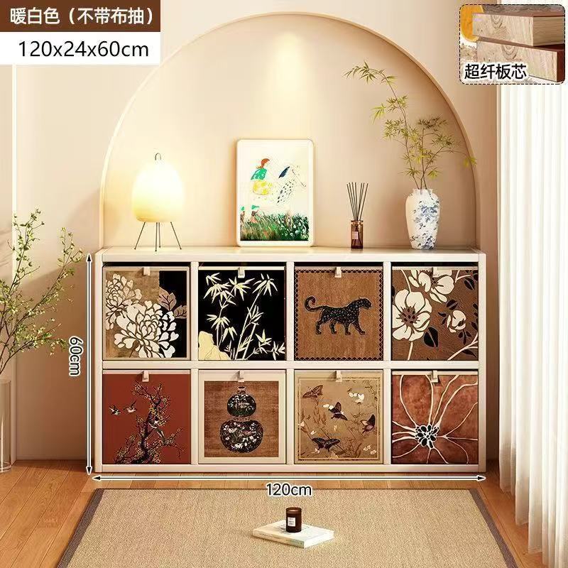Simple bookcase all-in-one cabinet wall-mounted storage sofa side cabinet living room partition storage multi-layer storage cabinet bedside