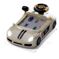 Kids' educational racing adventure game console with simulated multifunctional steering wheel - driving car toy