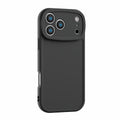 Suitable for apple 17 big eyes frosted groove leather mobile phone protective case iphone16pm lambskin material case