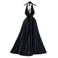 Vacation style halter pure desire dress women's spring and summer yellow a-line skirt high waist waist atmosphere fairy skirt
