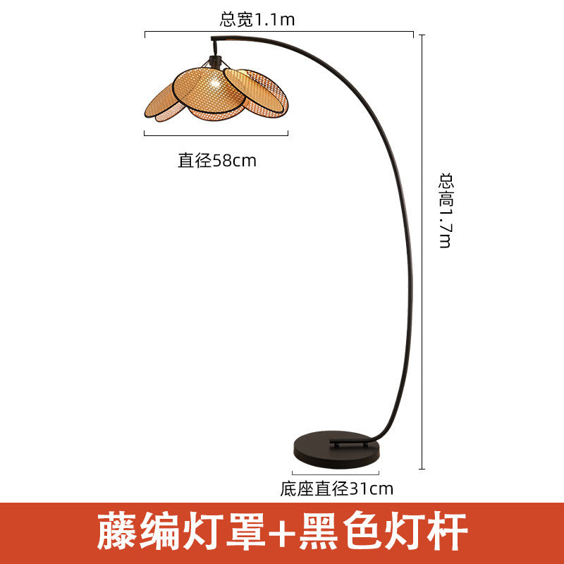 Floor lamp wabi-sabi medieval style japanese style retro designer living room sofa bedroom art house b&b fishing lamp