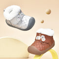 Toddler shoes for boys and girls, autumn/winter, baby cotton shoes, fleece-lined, soft sole, ages 0-1-3 years, warm baby shoes