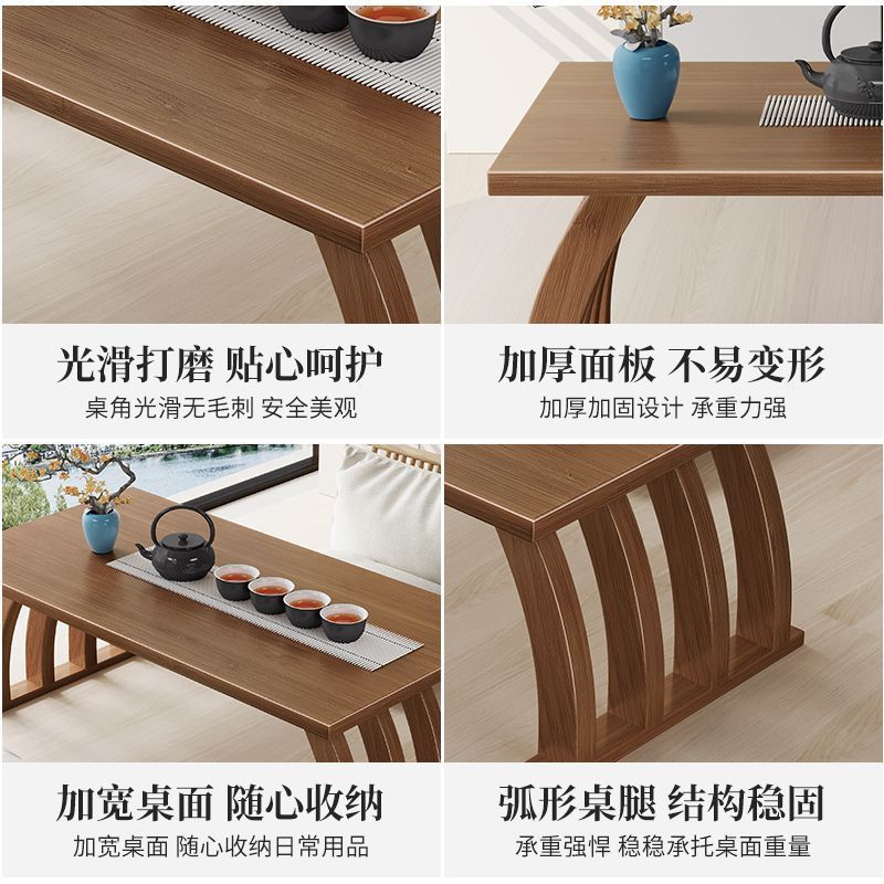 Bay window small coffee table chinoiserie zen tatami low table windowsill balcony non-solid wood for home floor kang table small table