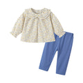 Baby suitautumnew arrival style girltwo-piece setfloral pastoral style babyautumlong sleeves children's clothing