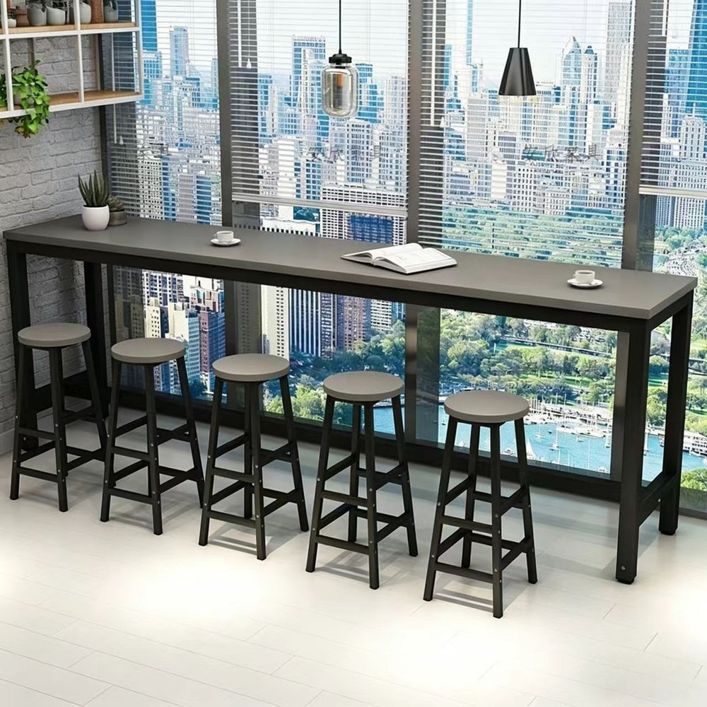 Wall-mounted bar table, minimalist modern design, suitable for home use, tall table, living room, balcony, small rectangular table, perfect for bubble tea shops and bar counters