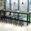 Wall-mounted bar table, minimalist modern design, suitable for home use, tall table, living room, balcony, small rectangular table, perfect for bubble tea shops and bar counters