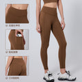 European and american plus size activewear yoga set for women - high waist pocketed compression yoga pants and nude feel workout outfit