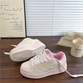 Women's sneakers: trendy ins style, spring/autumn 2026 new collection - versatile white shoes with leather upper, soft sole, athletic & casual bread shoes