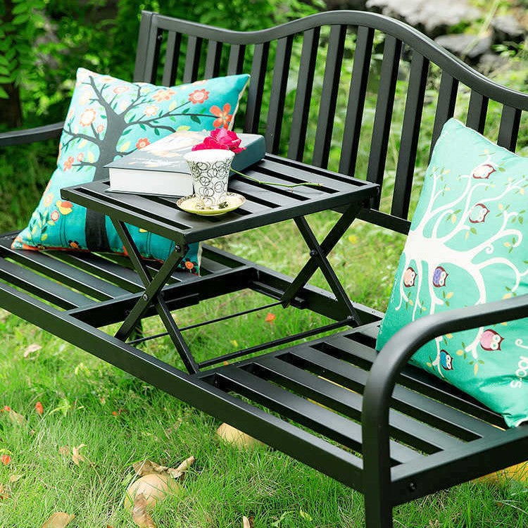 Balcony small table and chair three-piece set casuallift coffee table table and chair combination house garden outdoor courtyard iron bench