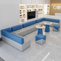 Modern office break area combination tea sofa waiting area bench seating backrest sofa stool for dental clinics