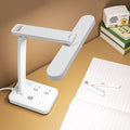 Multifunctional reading desk lamp with socket - study-specific, plug-in, eye protection, desk lamp for students, dorm room, bedside lamp with usb power strip
