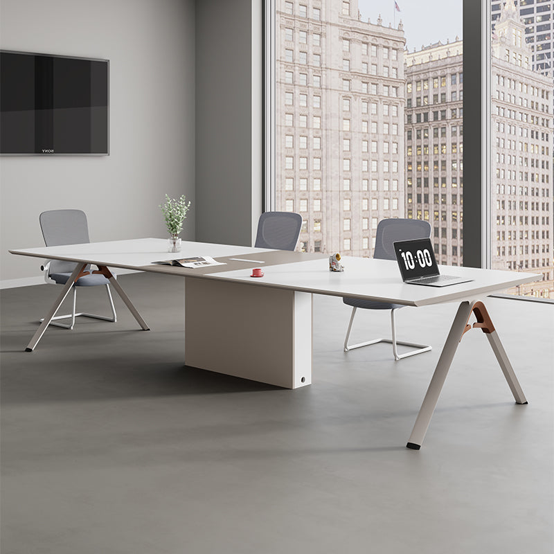 Office conference table long table minimalist modern conference room table and chair set small meeting table reception negotiation counter table