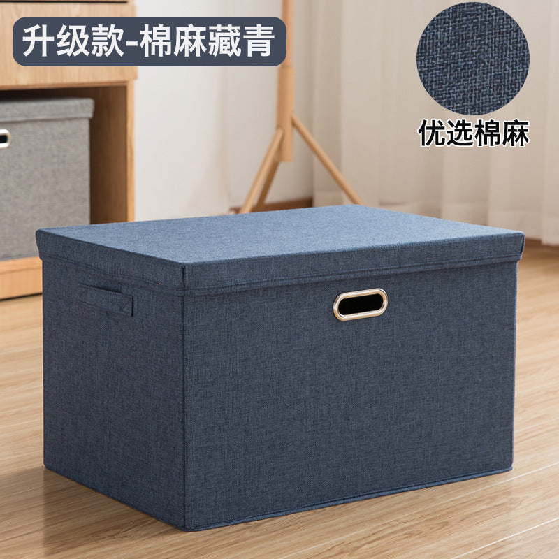 Fabric clothes storage box with lid Home wardrobe Home clothing storage box Cross-border foldable toy storage box