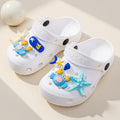 "cloud-like comfort: boys' and girls' cartoon clogs - thick-soled, non-slip, outdoor sandals for kids - new summer collection"