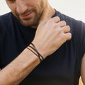 New fashion stackable cuff stainless steel bracelet 3-piece layered bangle snake chain cuban chain bracelet set