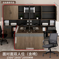 Staff desk and chair office financial computer table high cabinet furniture chair combination staff table modern screen card slot