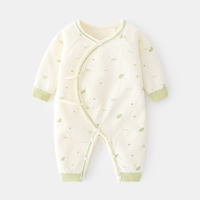 Babylonese onesie baby type a khaki spring & fallpure cotton newborn monk suit romper men's and women's baby inner clothes