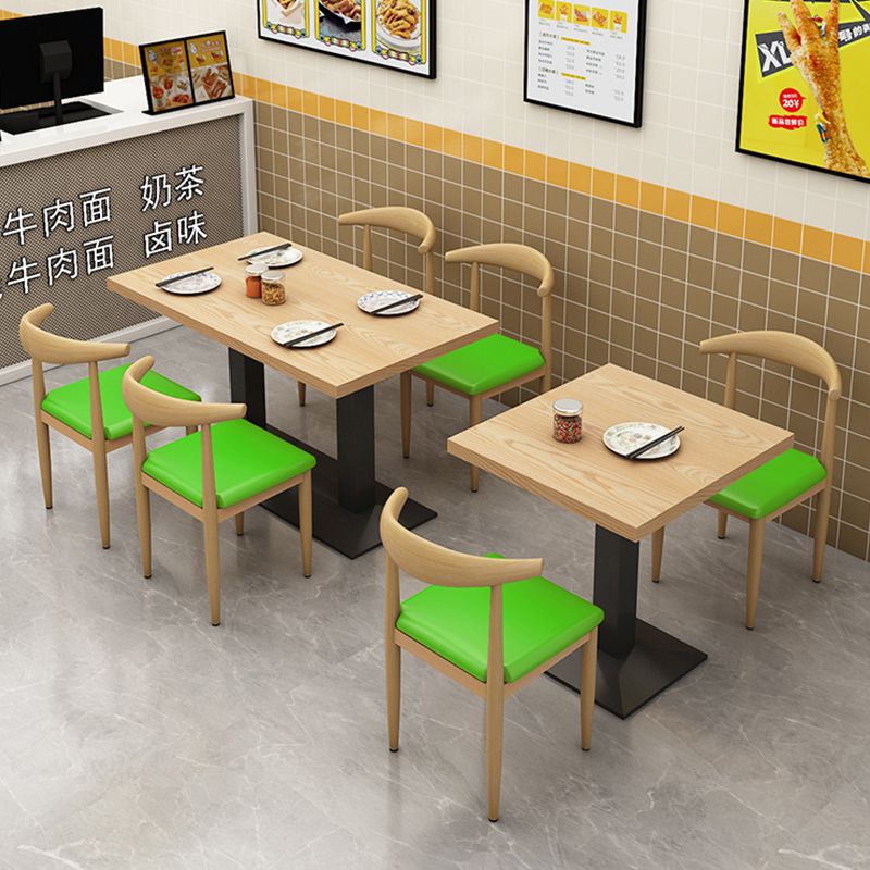 Thickened snack table and chair noodle shop hotel breakfast catering snail powder snack milk tea dessert shop barbecue table and chair combination