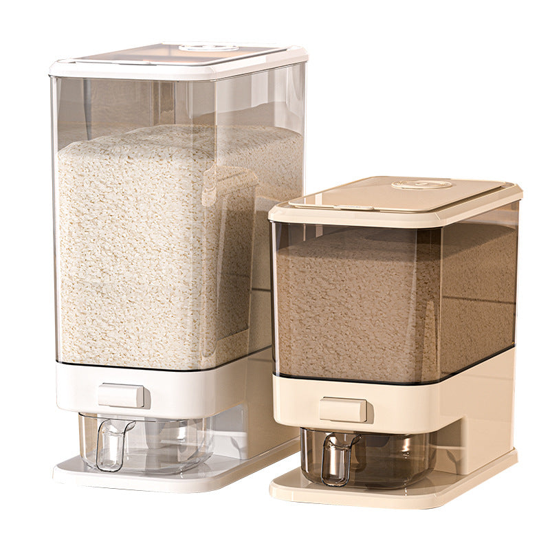 Press-type rice bucket Household insect-proof and moisture-proof sealed grain storage bucket Food grade rice box Noodle bucket Rice noodle storage container