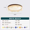 New chinoiserie walnut frame crystal water drop round led ceiling light accessible luxury bedroom master bedroom living room study