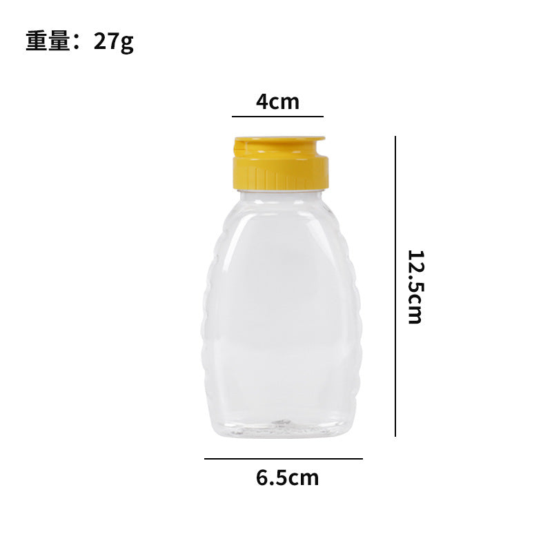 Honey plastic squeeze bottle fried chicken sauce tip cap salad juice squeeze condiment bottle transparent plastic refill bottle wholesale