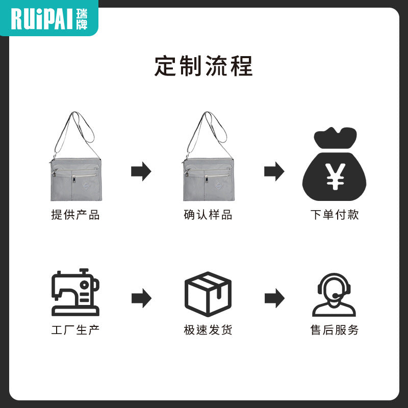 custom messenger bag men's fashion simple shoulder bag large capacity anti splash casual backpack business satchel